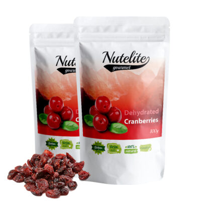 Nutelite Dehydrated Whole Cranberries - Pack of 2 (100g each)